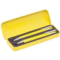Estuche de bolígrafo y portaminas blanco personalizado