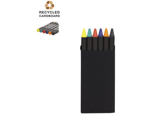 Caja ceras Veseli de cartón reciclado con 6 colores detalle 1