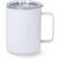 Taza térmica Adelax de acero inoxidable con acabado caucho Blanco