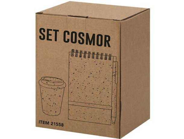 Set Cosmor vaso bloc y bolígrafo de caña de trigo detalle 6