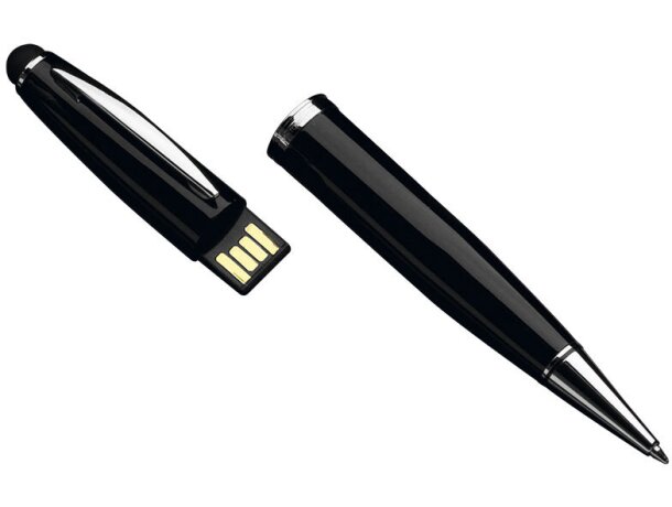 Bolígrafo USB 32GB para eventos y promociones corporativas Latrex personalizada negro
