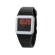 Reloj con diseño moderno y correa de silicona personalizado negro