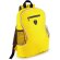 Mochila urbana con bolsillos laterales de rejilla amarilla