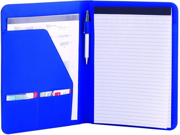 Carpeta fabricada en poliester con bloc personalizada