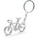 Llavero con forma de bicicleta personalizado plata
