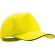 Gorra sencilla con visera curbada amarilla grabada
