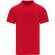 Polo adulto algodón ring spun Chaplin con tapeta mate Rojo