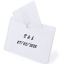 Usb para boda con logo Sondy 16gb con funda elegante y foto de los novios