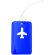 Identificador de pvc con dibujo de avión personalizado azul