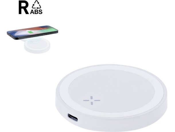 Cargador inalámbrico Vilof 15W con tecnología Qi en RABS detalle 1