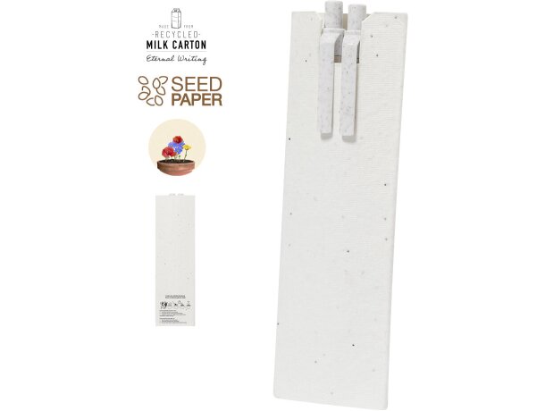 Set Darklin bolígrafo y lápiz eterno con papel plantable detalle 1