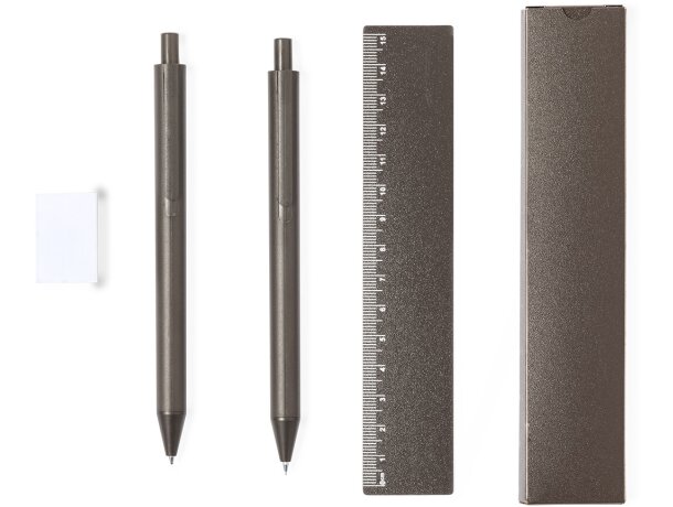 Set bolígrafo eco fibra de café tinta azul Proston detalle 3