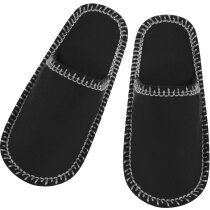 Zapatillas de casa unisex negra personalizado