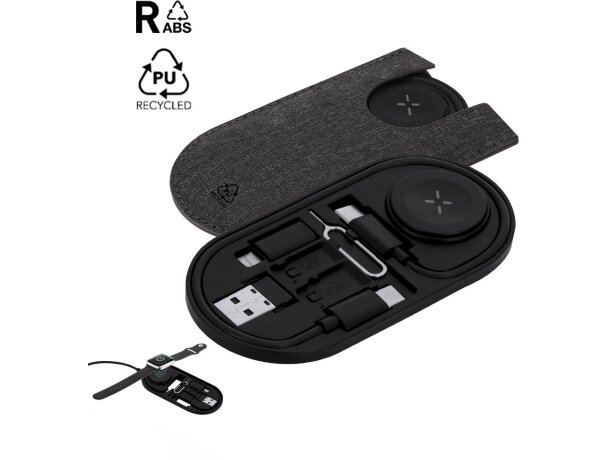 Set cables cargadores Nebrex con carga inalámbrica smartwatch detalle 1