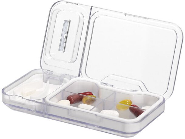 Pastillero Darkan con 4 compartimentos y cierre seguro detalle 2