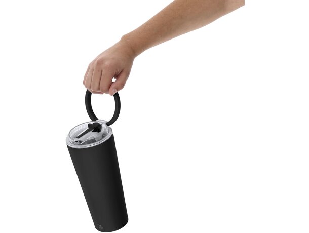 Vaso térmico Calten con pajita 700ml acero reciclado detalle 5