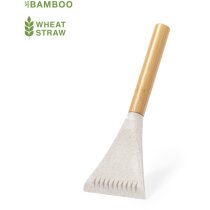 Rascador de hielo publicitario de mango de bambú