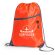 Mochila Blades con cuerdas con cremallera y salida de auriculares naranja