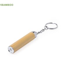 Llavero linterna con logo led de bambú eco Joper