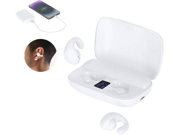 Auriculares power bank Haxel con bluetooth 5.4 y carga usb detalle 1