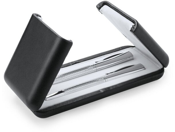 Estuche moderno con roller y bolígrafo
