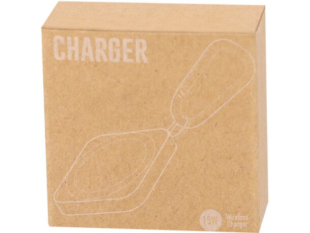 Cargador inalámbrico Hidmon 15W aluminio con fijación magnética detalle 6