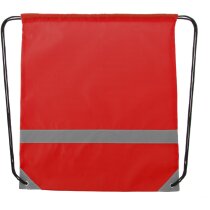 Mochila alta visibilidad con cordones roja personalizado