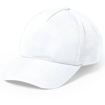 Gorra de poliester de 5 paneles personalizada blanca
