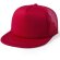 Gorra de poliéster con visera plana personalizada roja