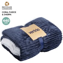 Manta polar políester tejido coral fleece y sherpa