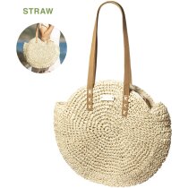 Bolsa de playa personalizada Mandy rafia circular asas reforzadas