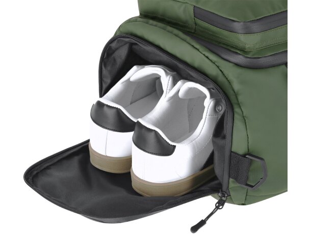 Bolso mochila Mekong tres usos con compartimento portazapatos detalle 4