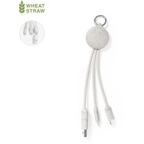 Cargador caña trigo Dumof triple conexión sostenible