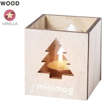 Vela de regalo aromática vainilla con caja madera