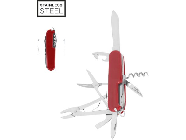 Navaja multiusos Texwol acero inoxidable 10 funciones detalle 1