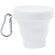 Vasos de plástico silicona plegable con mosquetón Blanco