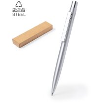 Bolígrafo Wutax en acero inoxidable reciclado