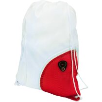 Mochila saco con salida para auriculares roja Mochila saco con salida para auriculares roja