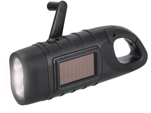 Linterna Trakip con carga solar y dinamo manual de ABS reciclado detalle 3