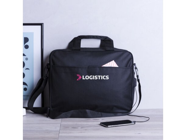 Maletín personalizado para portátiles Baldony resistente poliéster 600D