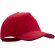 Gorra Kisse sencilla con visera curbada rojo