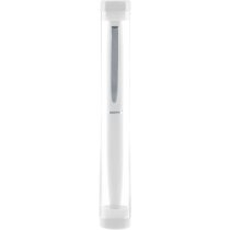 Bolígrafo sencillo con funda transparente blanco barato blanco