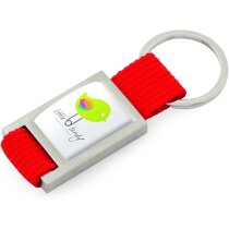 Llavero de poliéster con pieza de metal Llavero de poliéster con pieza de metal