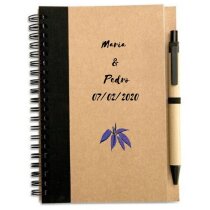 Libreta De Cartón Reciclado Para Bodas Tunel