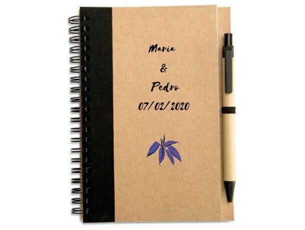Libreta De Cartón Reciclado Para Bodas Tunel detalle 1