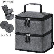 Nevera térmica Stacy RPET gris con dos compartimentos