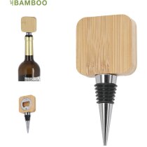 Tapón abridor Pomni de bambú con acero inoxidable