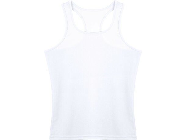 Camiseta técnica sin mangas unisex 135 gr blanca