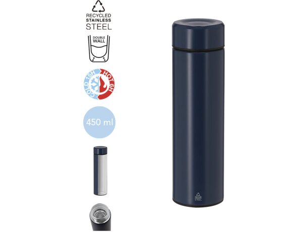 Termo Denisof acero inoxidable reciclado con infusor 450ml detalle 1
