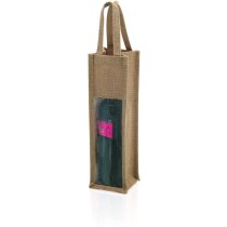 Bolsa de fibra natural para 1 botella personalizada